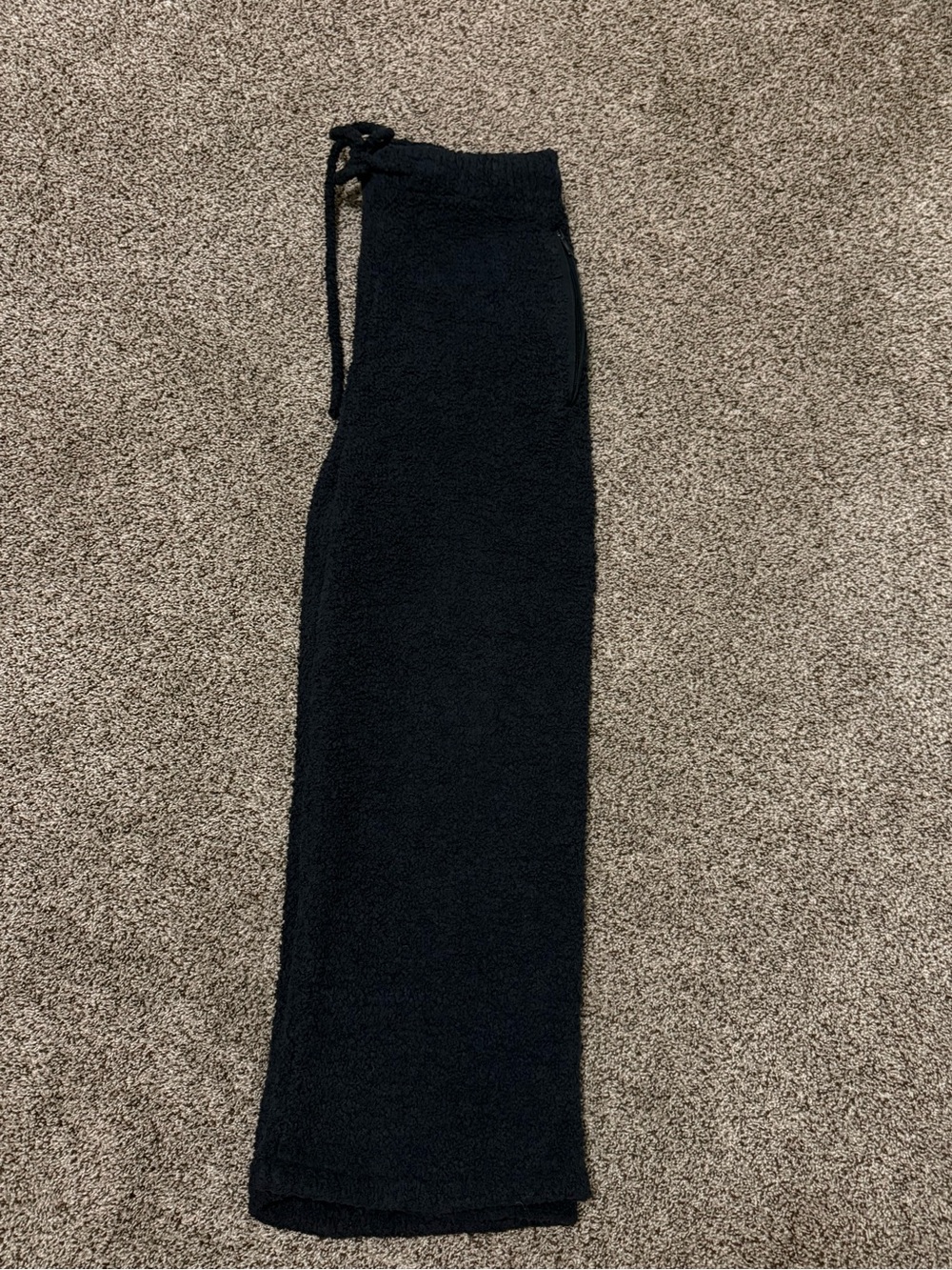SKIMS - Cozy Black Fleece Lounge Pants